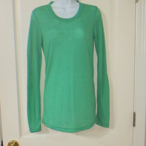 Shopbop Bop Basics Semi-Sheer Long Sleeve Top S - Picture 1 of 2